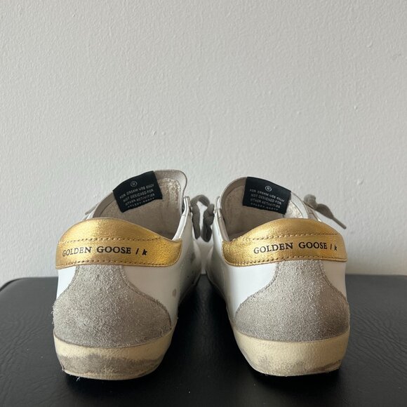 Women's Golden Goose Super-Star with Gold Heel Tab and Stud Lettering - Size 40 - Picture 3 of 16